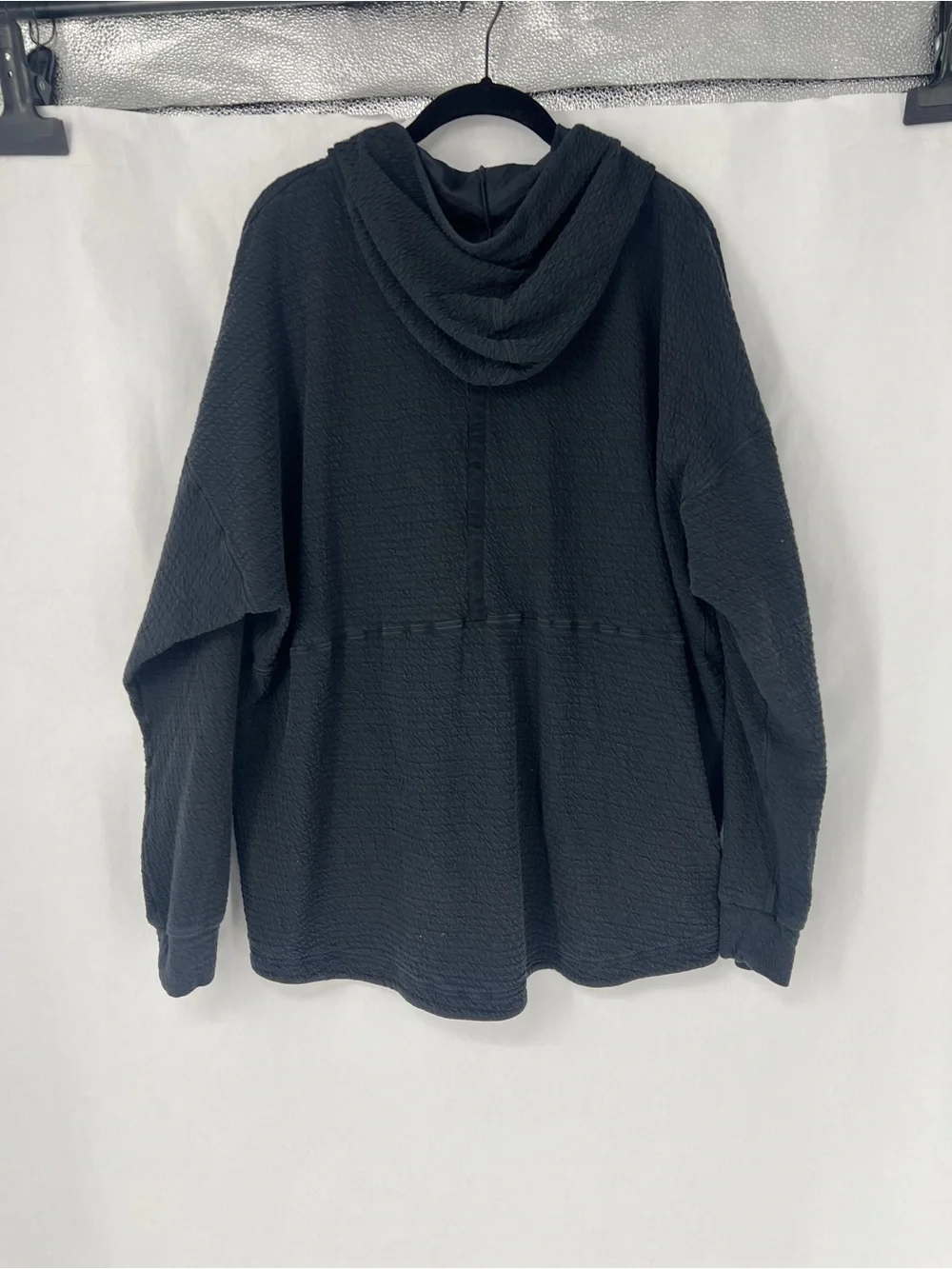 Nike Yoga Black Textured Hoodie with Logo Tag - Picture 7 of 8